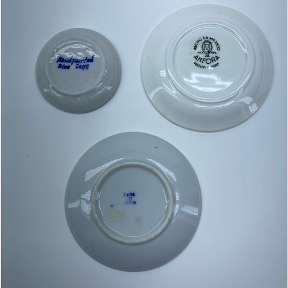 Blue White Vintage Playes Japan Blue Willow Anfora Mexican Delft Windmill 3 pc - Picture 2 of 10